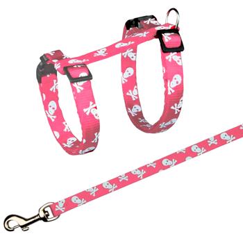 Trixie Skull Nylon Harness with Leash for Cats 27–45cm/10mm Color in Assortment - buy, prices for MasterZoo - photo 3