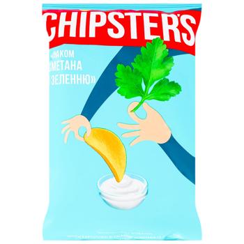 Чипсы Chipster's Сметана с зеленью 100г - купить, цены на За Раз - фото 1