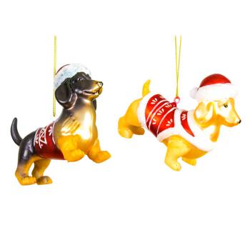 Подвеска Decoris Собака в свитере 10х3х7см в ассортименте