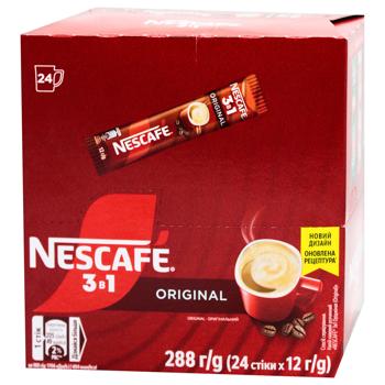 Напій кавовий NESCAFÉ® 3-в-1 Original розчинний у стіках 12г х 24шт - купити, ціни на METRO - фото 1