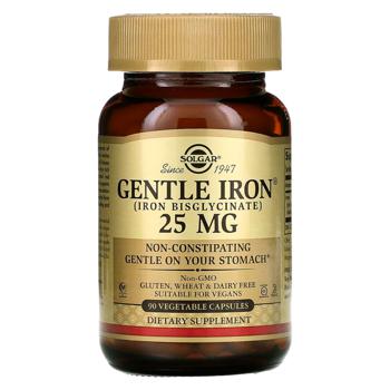 Solgar Gentle Iron Bisglycinate 25mg 90 capsules - buy, prices for Biotus - photo 1