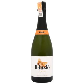 Вино игристое IL Lusio Cava Semi Sec белое полусухое 11,5% 0,75л - купить, цены на AlcoHub - фото 1