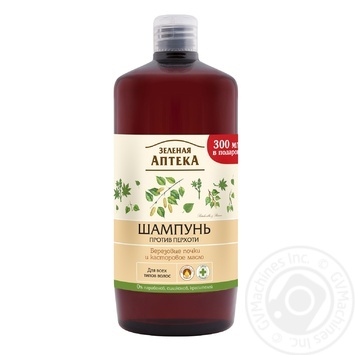 Zelena apteka Shampoo against dandruff Birch buds and castor oil for all hair types 1l - buy, prices for Za Raz - photo 3