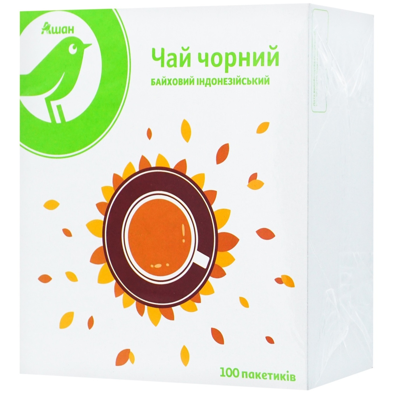 

Чай черный Ашан в пакетиках 100шт