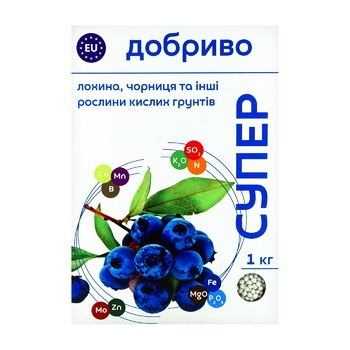 Добриво Сімейний Сад Супер для лохини чорниці та інших рослин кислих грунтів 1кг - купити, ціни на Auchan - фото 3