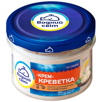 Паста Водний Світ крем-креветка с кальмарами и креветками 160г - купить, цены на Эпицентр FOOD - фото 1