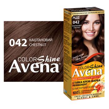 Крем-фарба для волосся Avena Shine Каштановий 042 - купити, ціни на - фото 2