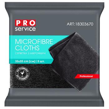 ProService Microfiber cloth black 5pcs - buy, prices for METRO - photo 1