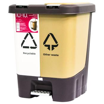 MVM Furniture Bucket for Sorting Garbage with Lid 20l - buy, prices for MegaMarket - photo 1