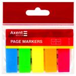 Закладки Delta пластикові з клейким шаром неон 5 кольорів 12х45мм 125шт