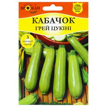 Семена Багатий Врожай Кабачок Грей цуккини 30шт - купить, цены на КОСМОС - фото 1