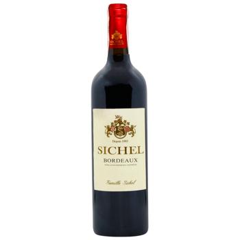 Вино Sichel Bordeaux красное сухое 13,5% 0,75л - купить, цены на ULTRAMARKET - фото 1