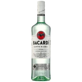 Ром Bacardi Carta Blanca белый 40% 1л - купить, цены на Идеал - фото 1
