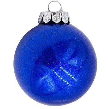 Куля ялинкова Безант глітер прозора синя 8см - купити, ціни на Auchan - фото 2