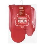 Ardesto Happy Holidays Set of Red Potholders 17x28cm and 20x20cm