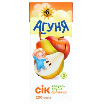 Сок Агуня Яблоко-груша 200мл - купить, цены на ЕКО Маркет - фото 1