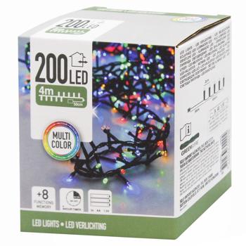 Гірлянда електрична Koopman зовнішня 3хАА 200 LED 4,5м різнокольорова - купити, ціни на NOVUS - фото 1