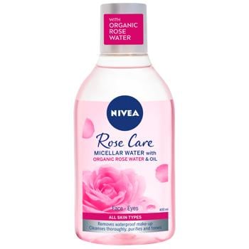 Міцелярна вода Nivea Rose Care двофазна 400мл - купити, ціни на МегаМаркет - фото 1