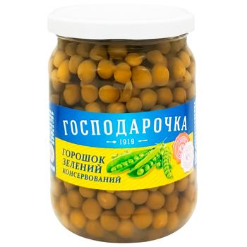 Hospodarochka Canned Green Peas 450g - buy, prices for Supermarket "Kharkiv" - photo 1