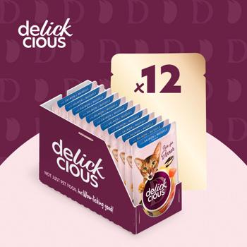 Delickcious Wet Food with Salmon and Mussels for Cats 85g - buy, prices for - photo 3