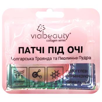 Viabeauty Hydrogel Patches under Eyes with Bulgarian Rose and Pearl Essence - buy, prices for Auchan - photo 1