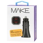 Зарядное устройство автомобильное Make QC3.0 2,4A 30W черный