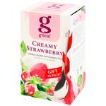 Чай зелений і трав'яний G'tea! з ароматом полуниці та вершків 1,5г*20шт