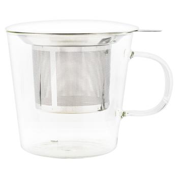 Tarrington House Glass Tea Cup with Filter 400ml - buy, prices for METRO - photo 1