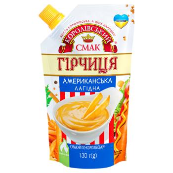 Горчица Королевский Вкус Американская нежная 130г - купить, цены на Auchan - фото 1