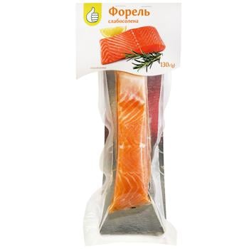 Форель Pouce Кусок слабосоленая 130г - купить, цены на Auchan - фото 1