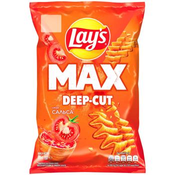 Чипси Lay`s Max Deep-cut картопляні зі смаком сальси 95г - купити, ціни на METRO - фото 1