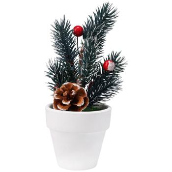 New Year's Composition in Pot Decoration 7x16cm in assortment - buy, prices for Auchan - photo 4