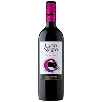 Вино Gato Negro Карменер красное сухое 13% 0,75л - купить, цены на Идеал - фото 1
