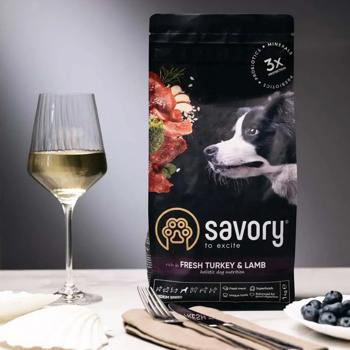 Savory Набір Medium Breed сухий корм для собак 1 кг - індичка та ягня + Dack Filets ласощі 100 г - качка та індичка - купити, ціни на MasterZoo - фото 7