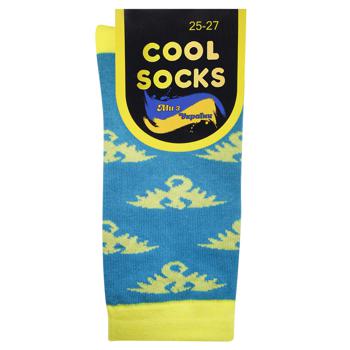 Шкарпетки Cool Socks чоловічі високі р.25-27 аквамарин