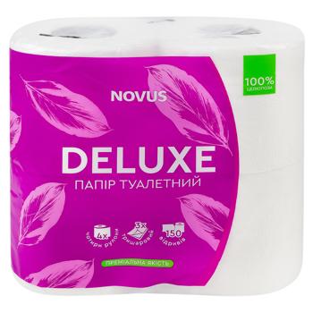 Novus Deluxe White 3-ply Toilet Paper 4pcs - buy, prices for NOVUS - photo 1
