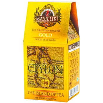 Basilur Gold Ceylon The Island of Tea Leaf Black Tea 100g