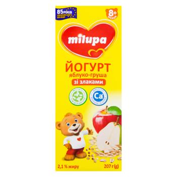 Milupa Apple-Pear-Cereals Yogurt from 8 months 2.1% 207g - buy, prices for MegaMarket - photo 2