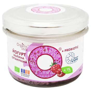 Organic Milk Raspberry Thermostatic Yogurt 4.1% 200g