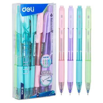 Ручка кулькова Deli EQ199-BL Xtream автоматична 0,7мм синій в асортименті - купити, ціни на Чудо Маркет - фото 2