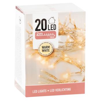 Koopman Indoor Electric Garland 2хАА 20 LED 2.3m Warm White - buy, prices for NOVUS - photo 2