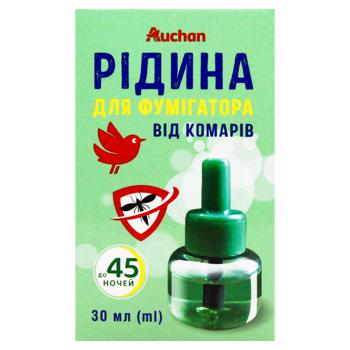 Жидкость от комаров Auchan для фумигатора 45 ночей 30мл - купить, цены на Auchan - фото 4