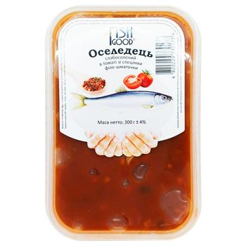 Оселедець Fish Good філе-шматочки слабосолений в томаті зі спеціями 300г - купити, ціни на Чудо Маркет - фото 2
