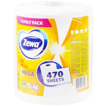 Zewa Mega Roll 2-ply Paper Towels 470 Sheets 1pc - buy, prices for Supermarket "Kharkiv" - photo 1