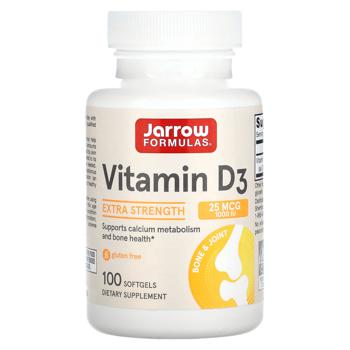 Jarrow Formulas 1000 IU Vitamin D3 100 softgels