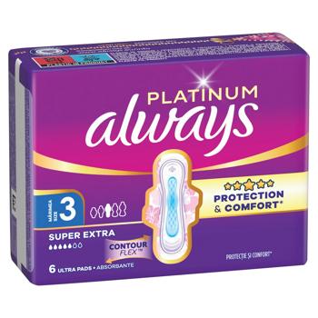 Always Platinum Ultra Day&Night Hygienic Pads 6pcs - buy, prices for ULTRAMARKET - photo 2