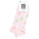 Носки Premier Socks женские короткие Ажурные цветы р.23-25 светлая пудра