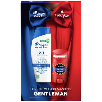 Head&Shoulders Classic Clean 2in1 330ml + Old Spice Captain Deodorant 50ml Gift Set