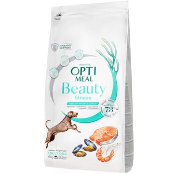 Optimeal Beauty Fitness Dry Food with Seafood for Adult Dogs of All Breeds 10kg