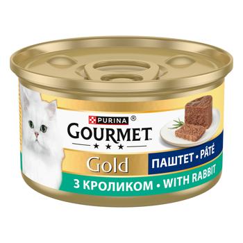 Корм вологий Gourmet Gold з кроликом для котів 85г - купити, ціни на КОСМОС - фото 1